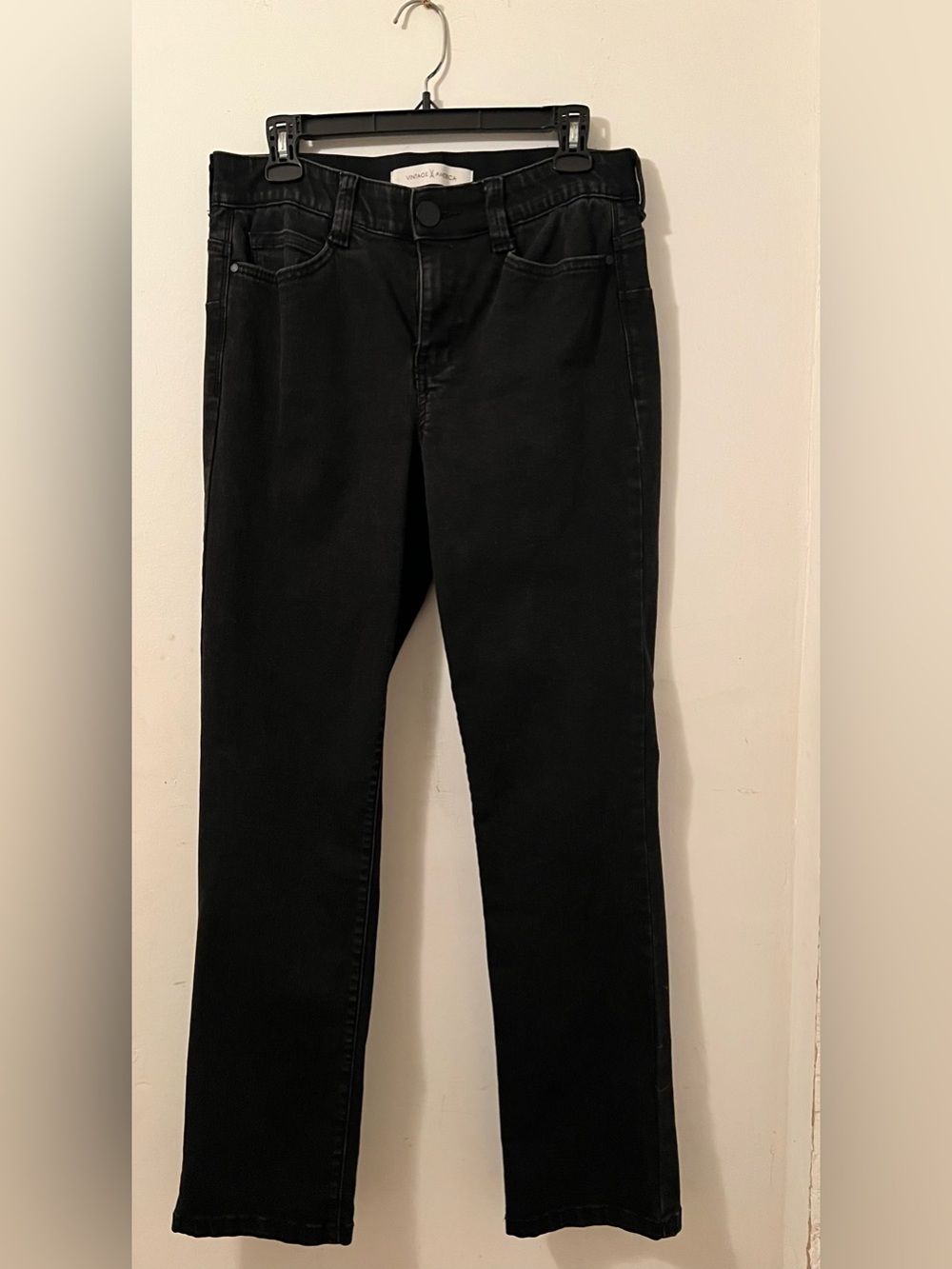 Vintage America Straight Leg Jeans Black Size 8/29